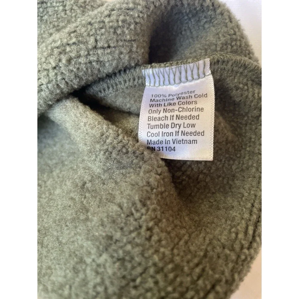 Crown & Ivy Men’s XXL Olive Green‎ Quarter Zip Fleece Pullover Sweater Mock Neck